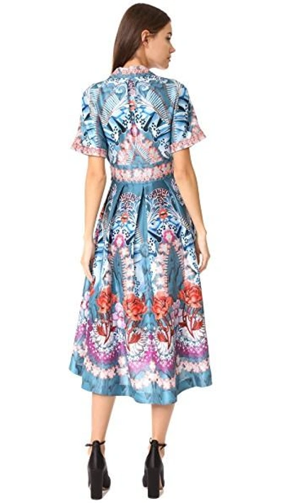 Shop Temperley London Pipe Dream Dress In Peacock Mix