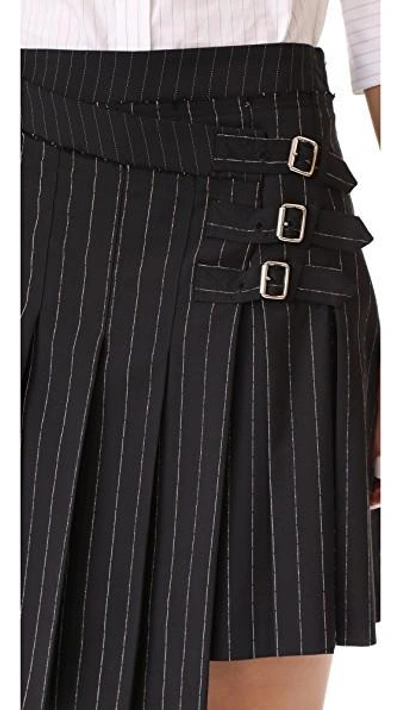 Shop Mcq By Alexander Mcqueen Wrap Kilt Skirt In Darkest Black