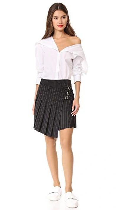 Shop Mcq By Alexander Mcqueen Wrap Kilt Skirt In Darkest Black