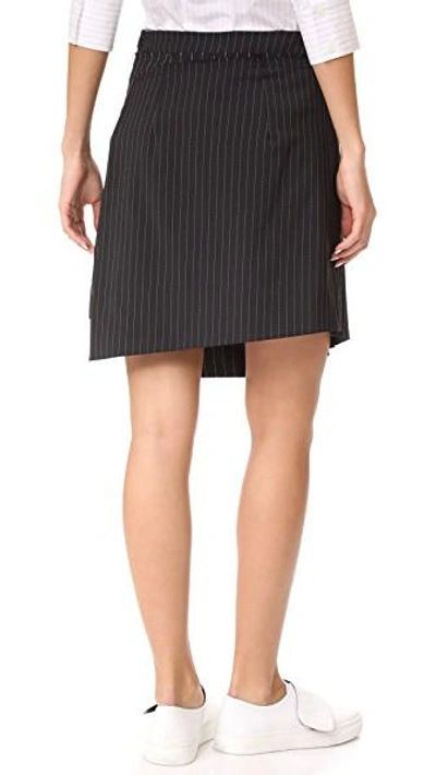 Shop Mcq By Alexander Mcqueen Wrap Kilt Skirt In Darkest Black