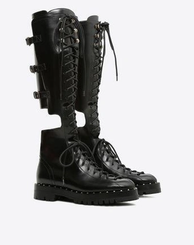 Shop Valentino Soul Rockstud Boot In Black