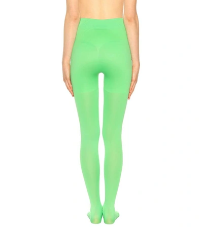 Shop Balenciaga Opaque Tights In Green