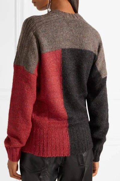 Shop Isabel Marant Étoile Davy Color-block Knitted Sweater