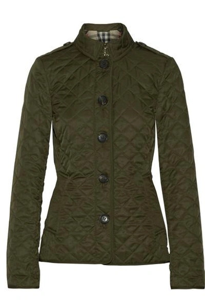 Shop Burberry Quilted Shell Jacket