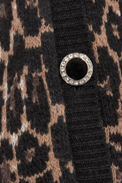 Shop Magda Butrym Rochester Leopard-intarsia Wool And Cashmere-blend Cardigan