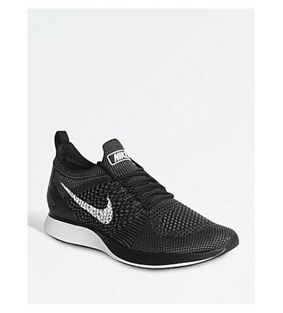 Shop Nike Air Zoom Mariah Flyknit Racer Sneakers In Black White Grey
