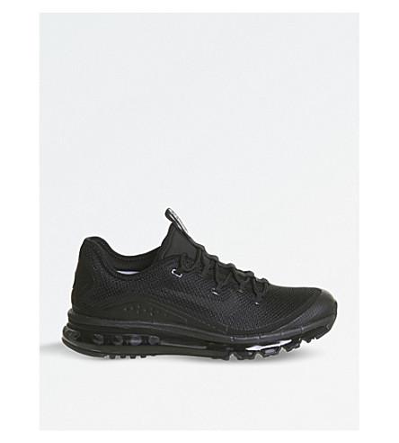 Nike Air Max More Trainers In Black Mono | ModeSens
