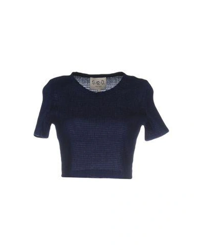 Shop Sea Blouses In Dark Blue