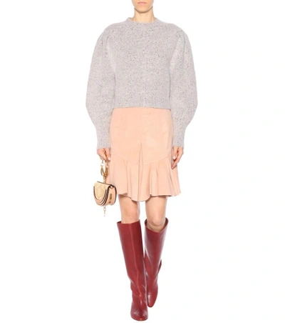 Shop Isabel Marant Parma Cotton-blend Skirt In Pink