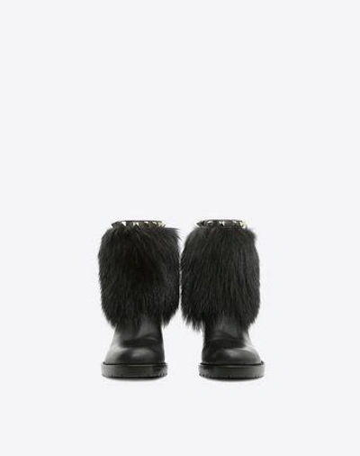 Shop Valentino Rockstud Winter Boot In Black