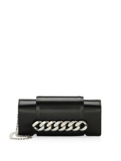 Shop Givenchy Mini Infinity Chain-trim Leather Shoulder Bag In Black