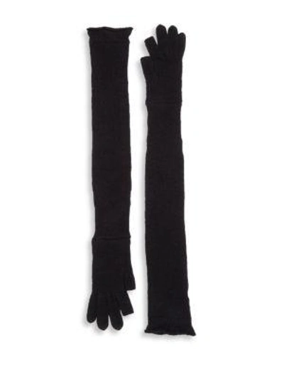 Rick Owens Long Alpaca Glove In Black