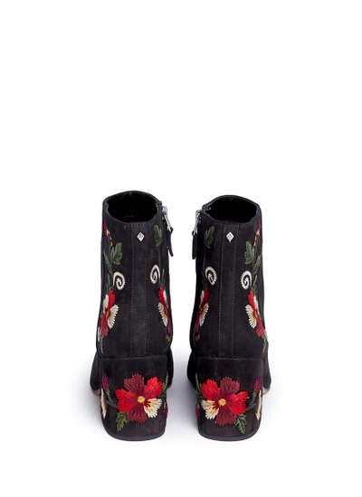 Shop Sam Edelman 'tavi' Floral Embroidered Suede Ankle Boots