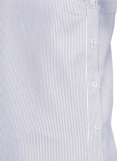 Shop Victoria Victoria Beckham One-shoulder Stripe Poplin Shirt