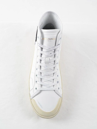 Shop Saint Laurent Jewel And Rainbow Patch Hi-tops Sneakers In White
