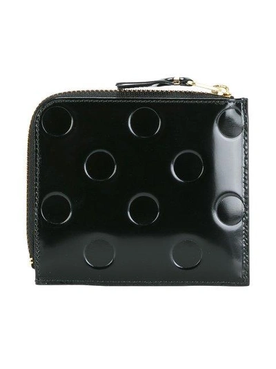 Shop Comme Des Garçons Wallet Polka Dot Embossed Wallet - Black
