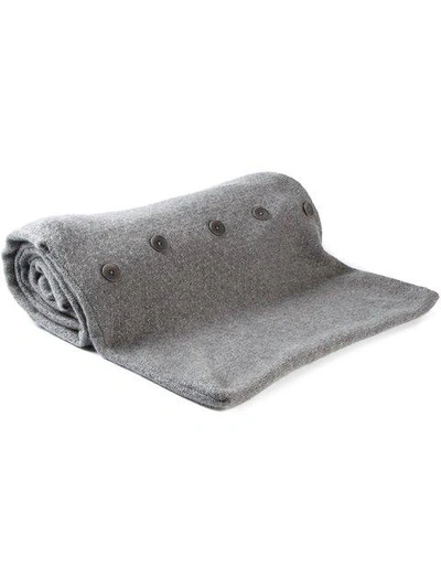 Shop The Elder Statesman Cashmere Itsa Pillow Blanket In Grey