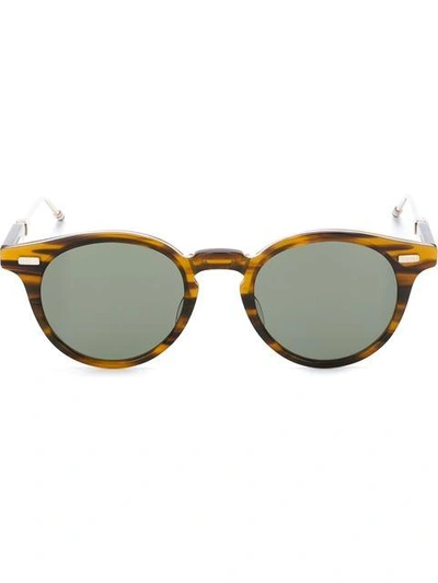 Shop Thom Browne Eyewear Round Frame Sunglasses