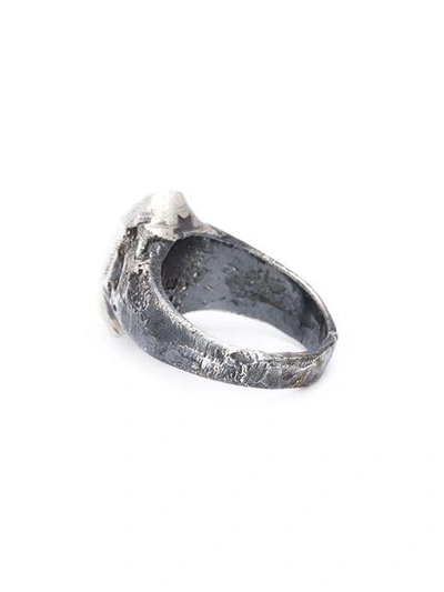 Shop Lee Brennan Design Celtic Ornament Ring In Grey