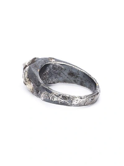 Shop Lee Brennan Design Celtic Ornament Ring In Grey