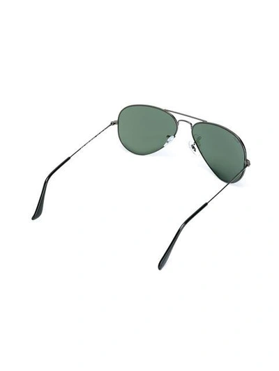 Shop Ray Ban Aviator Frame Sunglasses In Black