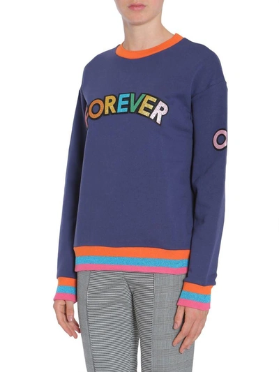 Shop Mira Mikati Forever Or Never Sweatshirt In Blu