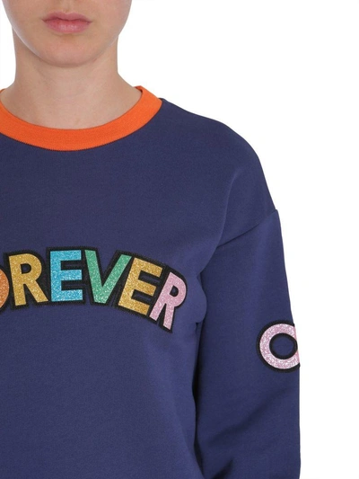 Shop Mira Mikati Forever Or Never Sweatshirt In Blu