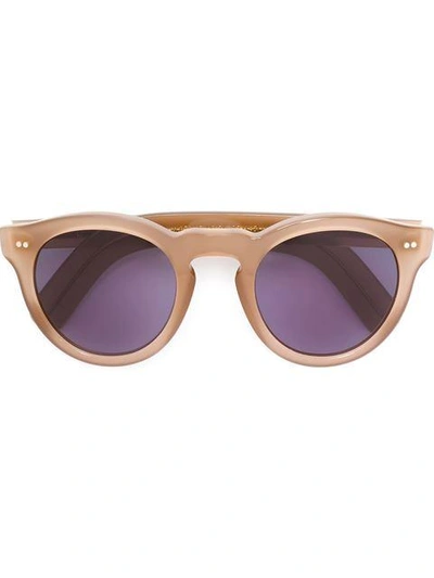 Shop Cutler And Gross Round Frame Sunglasses In Brown
