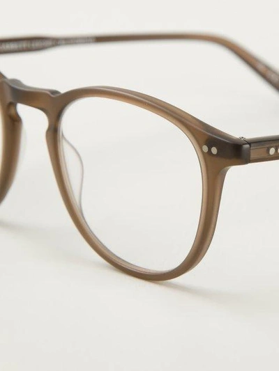 Shop Garrett Leight 'hampton' Optical Glasses In Brown