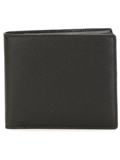 Shop Smythson Logo-stamp Bifold Wallet In Black
