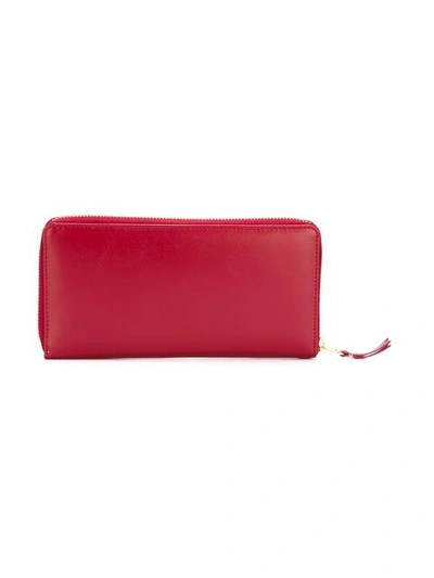 Shop Comme Des Garçons Wallet Colour Plain Wallet - Red