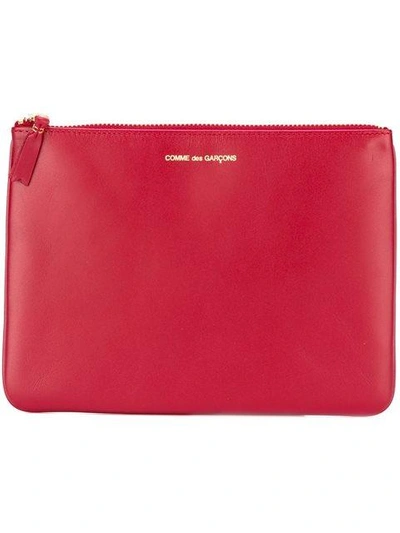 Shop Comme Des Garçons Wallet Zipped Pouch - Unavailable In Red