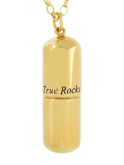 Shop True Rocks 'giant Pills' Necklace In Metallic