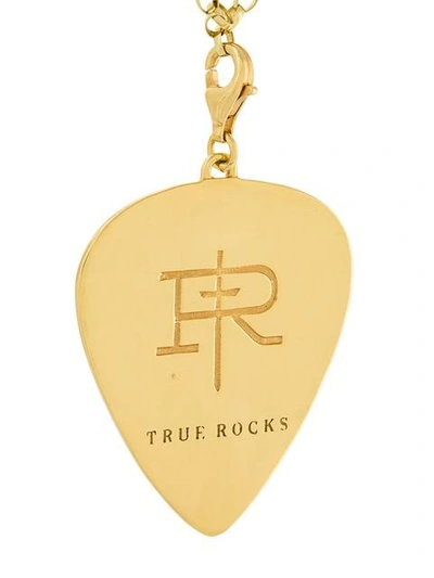 Shop True Rocks 'giant Plectrum' Necklace In Metallic