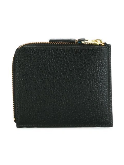 Comme Des Garçons Black Grained Leather Wallet In Black