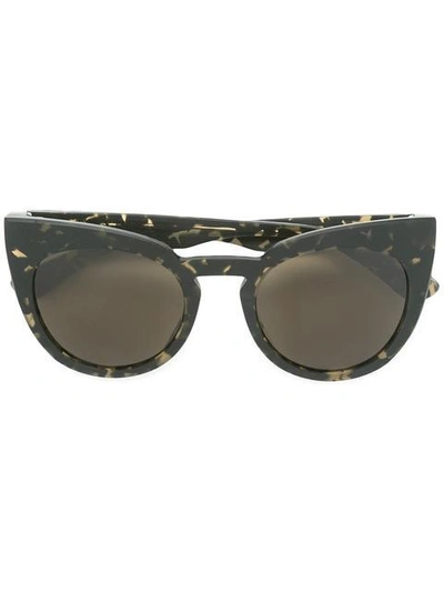Shop Mykita X Maison Margiela Cat Eye Sunglasses In Black
