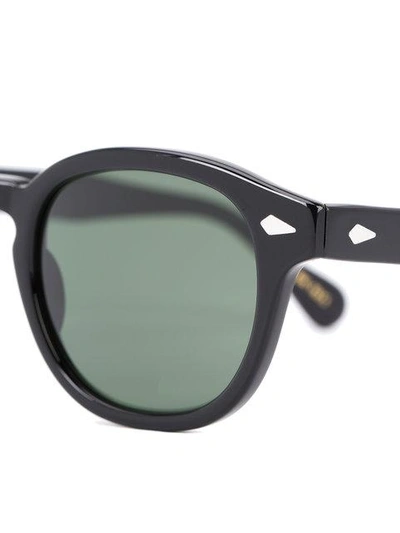 Shop Moscot Round Frame Sunglasses In Black