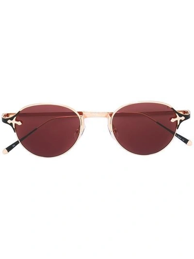Shop Matsuda Round Frame Sunglasses In Metallic