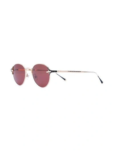 Shop Matsuda Round Frame Sunglasses In Metallic