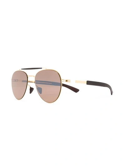 Mykita Aviator Sunglasses In Brown