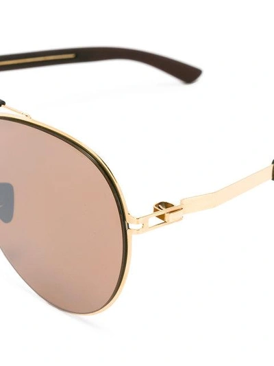Mykita Aviator Sunglasses In Brown