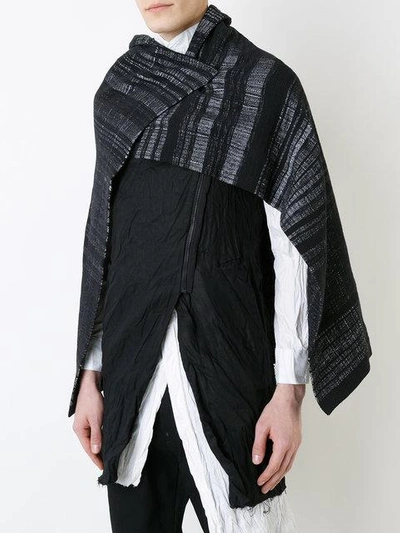 Shop A New Cross Artisanal Shawl With Magnet Fastening In Black