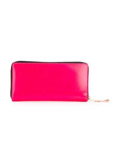 Shop Comme Des Garçons Panel Zip Wallet In Pink