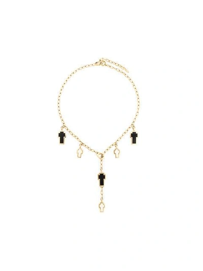 Shop Gavello Cross Charm Necklace In Metallic