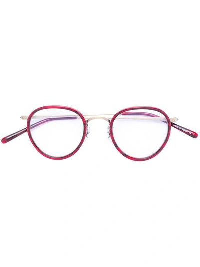 Shop Oliver Peoples Round-frame Glasses - Red