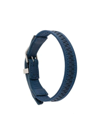 Shop Northskull Woven Bracelet In Blue