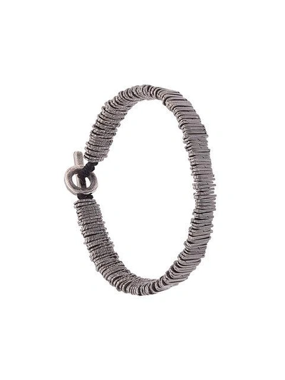 Shop M Cohen Bar Beaded Bracelet In Metallic
