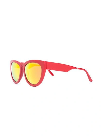 Shop Smoke X Mirrors Thick Rim Gradient Sunglasses - Red