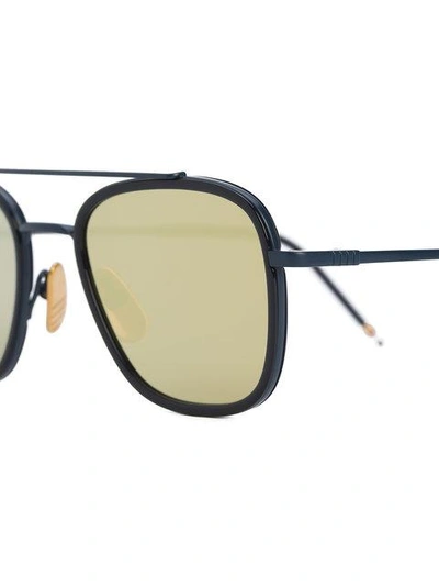 Shop Thom Browne Pilot-frame Sunglasses In Blue