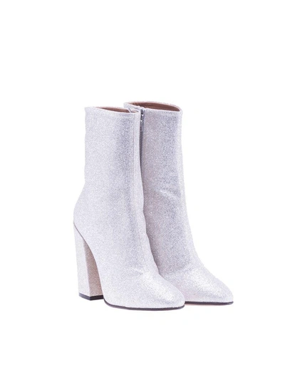 Shop Dries Van Noten Glittered Ankle Boots In White